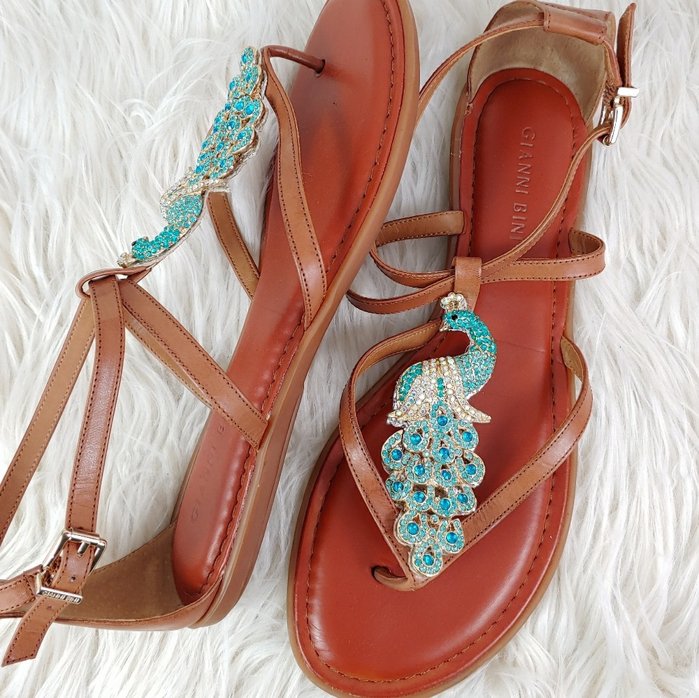 GIANNI BINI PEACOCK SANDALSZ 9.5